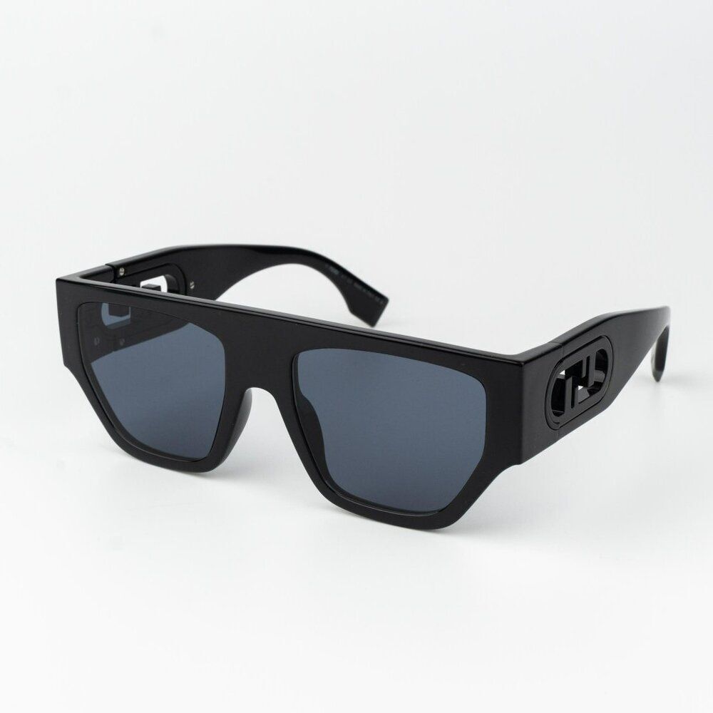 Fendi O'LOCK Women Sunglasses Geometric Black Blue FE40108U 01V BRAND NEW